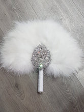 Load image into Gallery viewer, Feather Fan  bouquet luxury  alternative  Bouquet  Great Gatsby wedding style -ANY COLOUR  Artificial ,Alternative bouquet
