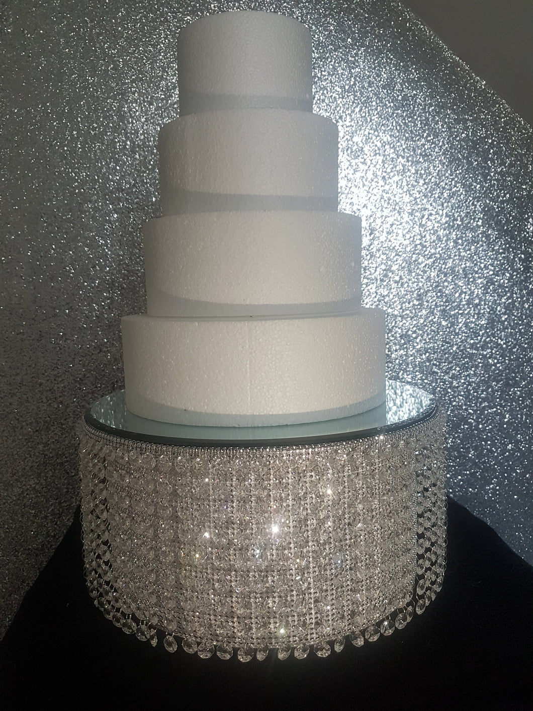 Crystal effect STATEMENT cake stand,  Crystal wedding cake stand - 7