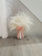 Load image into Gallery viewer, Brides Feather bouquet, Great Gatsby wedding style -ready to ship by Crystal wedding uk
