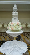 Load image into Gallery viewer, Pearl  swag wedding cake stands, separators ,  Ivory or white Pearl
