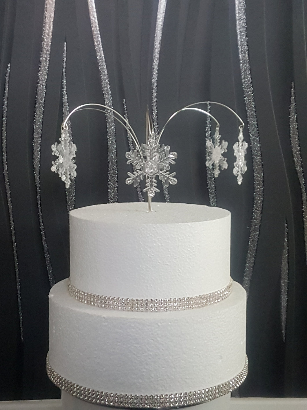 Sparkling Snowflake Cake topper,  for a Winter , Christmas wedding