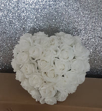 Load image into Gallery viewer, Heart shaped bridal bouquet, Artificial wedding flowers
