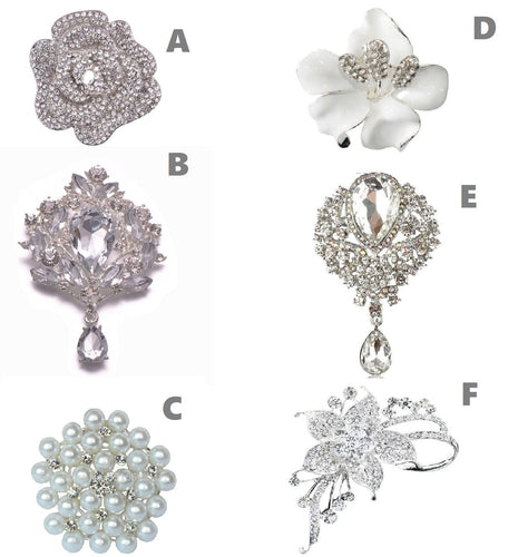 Crystal wrist corsage  -SEVERAL DESIGNS see chart to choose by Crystal wedding uk