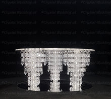 Load image into Gallery viewer, Crystal wedding cake stand, column chandelier style  - many sizes

