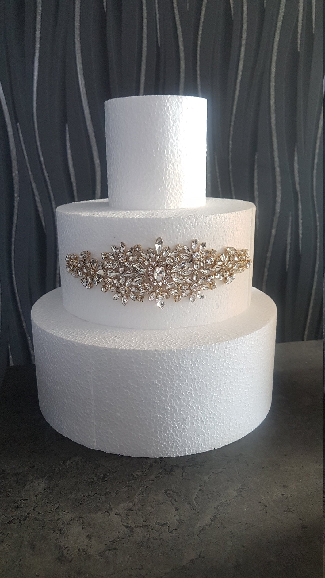 Cake brooch, crystal rhinestone cake decoration - Silver, Gold or Rose gold, FA-336 by Crystal wedding uk