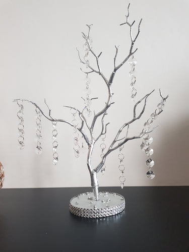 Table centrepiece, Crystal manzanita tree, wedding table decor, white wedding tree.