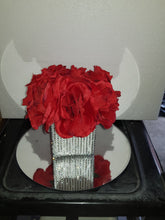 Load image into Gallery viewer, Table centrepiece,Rose and rhinestone crystal, wedding table decor
