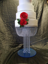 Load image into Gallery viewer, Crystal Chandelier drape  cake stand-( table top version) by Crystal wedding uk
