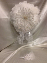 Load image into Gallery viewer, Crystal and Feather brides bouquet,
