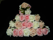 Load image into Gallery viewer, Rose tier cake  dividers,  Rose wedding cake decorations
