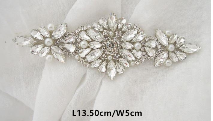Rose gold crystal Flower wrist corsage, Wedding cuff, BRIDAL WRISTLET