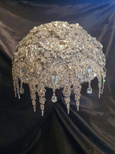 Load image into Gallery viewer, Crystal brooch bouquet, jeweledge  bouquet, alternative Great Gatsby style wedding flowers.
