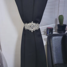 Load image into Gallery viewer, Crystal Tie Backs Curtains hold backs, magnetic holders pair . by Crystal wedding uk
