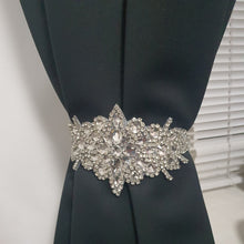 Load image into Gallery viewer, Crystal Tie Backs Curtains hold backs, magnetic holders pair . by Crystal wedding uk
