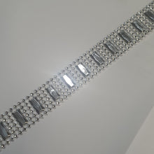 Load image into Gallery viewer, Diamante &amp; Rectangle design Cake Trim  ,1 metre by Crystal wedding uk

