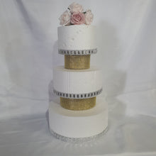 Load image into Gallery viewer, Rhinestone cake separators, cake dividers,  round or square by Crystal wedding uk
