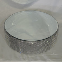 Load image into Gallery viewer, Rhinestone diamante  Crystal wedding cake stand,  dummy cake,  plate. by Crystal wedding uk
