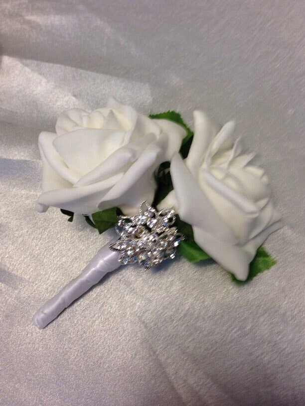 Rose fall Crystal  cascade bouquet Wedding bridal flowers