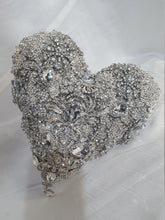 Load image into Gallery viewer, BROOCH BOUQUET Heart shaped brooch bouquet valentine jewel heart wedding bouquet. by Crystal wedding uk
