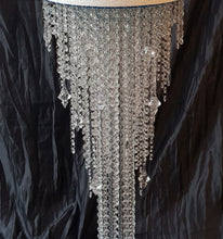 Load image into Gallery viewer, Black &amp; gold Crystal chandelier side table - tall console. Occasional table, Custom table furniture. by Crystal wedding uk
