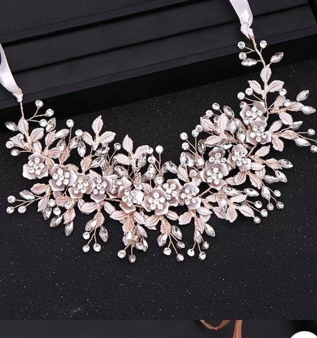 large Vintage  inspired crystal tiara hair band wrap  , hair piece by Crystal wedding uk