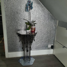 Load image into Gallery viewer, Crystal chandelier side table - tall console. Occasional table, Custom table furniture. MANY COLOUR OPTIONS by Crystal wedding uk
