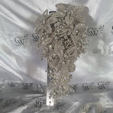 Load image into Gallery viewer, Luxury Diamante bouquet brooch Jewel rhinestone crystal wedding bouquet Crystal Bridal Bouquet, cascade Jewel bouquet by Crystal wedding uk
