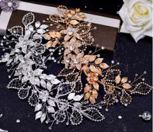 Load image into Gallery viewer, large Vintage  inspired crystal tiara hair band wrap  , hair piece by Crystal wedding uk
