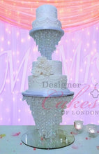 Load image into Gallery viewer, Crystal cake stand, 2 tier set ,10&quot; &amp; 16&quot; CHANDELIER DESIGN Faux crystal by Crystal wedding uk
