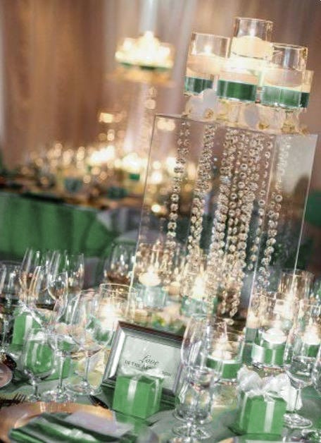 4pcs Acrylic  box centerpiece, dangling crystal drops   chandelier style ,  Wedding Table  Event Decoration by Crystal wedding uk