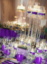 Load image into Gallery viewer, 4pcs Acrylic  box centerpiece, dangling crystal drops   chandelier style ,  Wedding Table  Event Decoration by Crystal wedding uk
