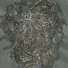 Load image into Gallery viewer, Diamante bouquet brooch [8&quot;Jewel rhinestone crystal wedding bouquet Crystal Bridal Bouquet, bling cascade  bouquet by Crystal wedding uk

