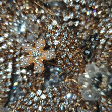 Load image into Gallery viewer, Luxury gold Diamante bouquet  Jewel rhinestone crystal wedding bouquet Crystal Bridal Bouquet, cascade Jewel bouquet by Crystal wedding uk
