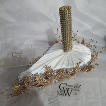 Load image into Gallery viewer, Luxury gold Diamante bouquet  Jewel rhinestone crystal wedding bouquet Crystal Bridal Bouquet, cascade Jewel bouquet by Crystal wedding uk
