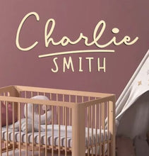 Load image into Gallery viewer, Custom wood name sign | Cloud name sign | Girl Name Sign | Above crib sign | Baby shower gift | Layered Name Sign | Large wood name sign boy
