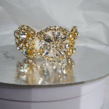 Load image into Gallery viewer, Wedding Cuff Bracelet Great Gatsby Vintage Glam Art Deco Crystal rhinestone  bridesmaid flower girl  small size- by Crystal wedding uk
