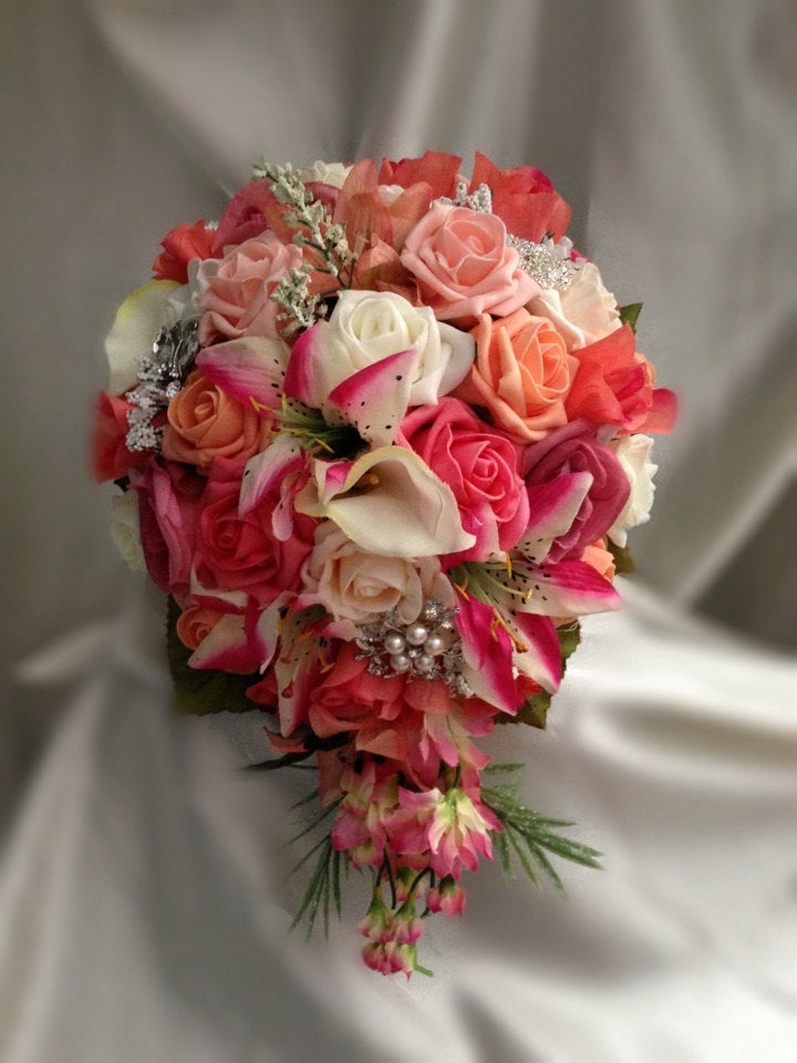 Brooch bridal flowers artificial bouquet