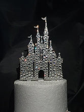 Load image into Gallery viewer, Castle Cake topper - Swarovski crystal elements - FAIRYTALE CASTLE design, Cake decoration by Crystal wedding uk
