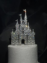 Load image into Gallery viewer, Castle Cake topper - Swarovski crystal elements - FAIRYTALE CASTLE design, Cake decoration by Crystal wedding uk
