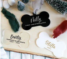 Load image into Gallery viewer, Personalised Christmas Decoration Hanging inital and first name hanging tree decor By Crystal wedding uk

