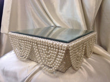 Load image into Gallery viewer, Ivory Pearl cake stand, wedding cake stand,  round or square by Crystal wedding uk
