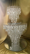 Load image into Gallery viewer, Crystal cake stand, 2 tier set ,8&quot; &amp; 12&quot; CHANDELIER DESIGN Faux crystal by Crystal wedding uk
