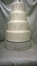 Load image into Gallery viewer, Crystal Wedding cake stand Rhinestone cake plateau  Rhinestone Diamante  Diamonte - REAL  rhinestones by Crystal wedding uk

