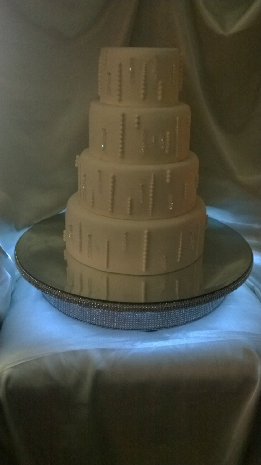 Cake Stand with LED Lights  Diamante effect, many sizes round and square by Crystal wedding uk