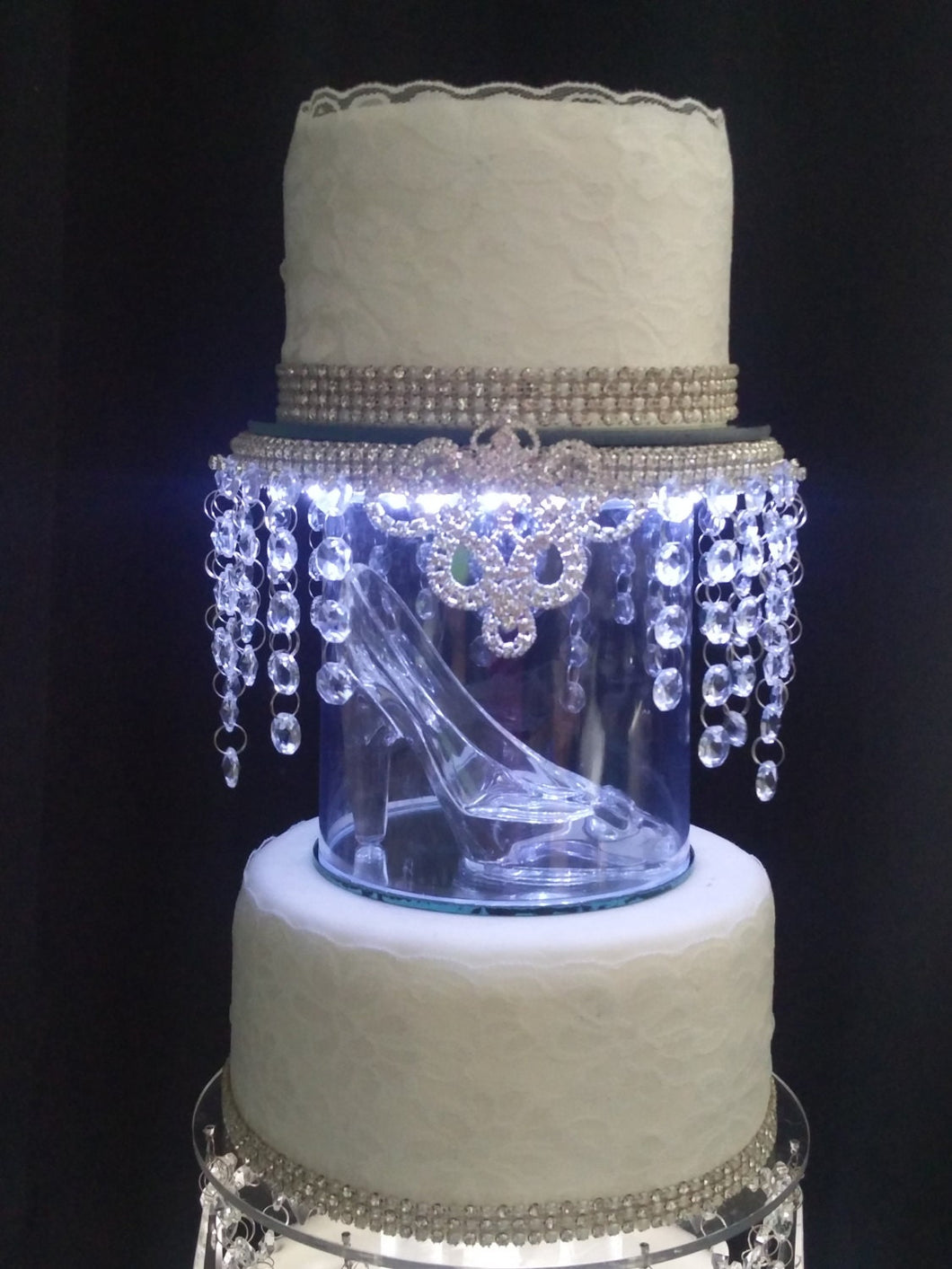 Glass slipper cake separator, shoe wedding cake separator ,8